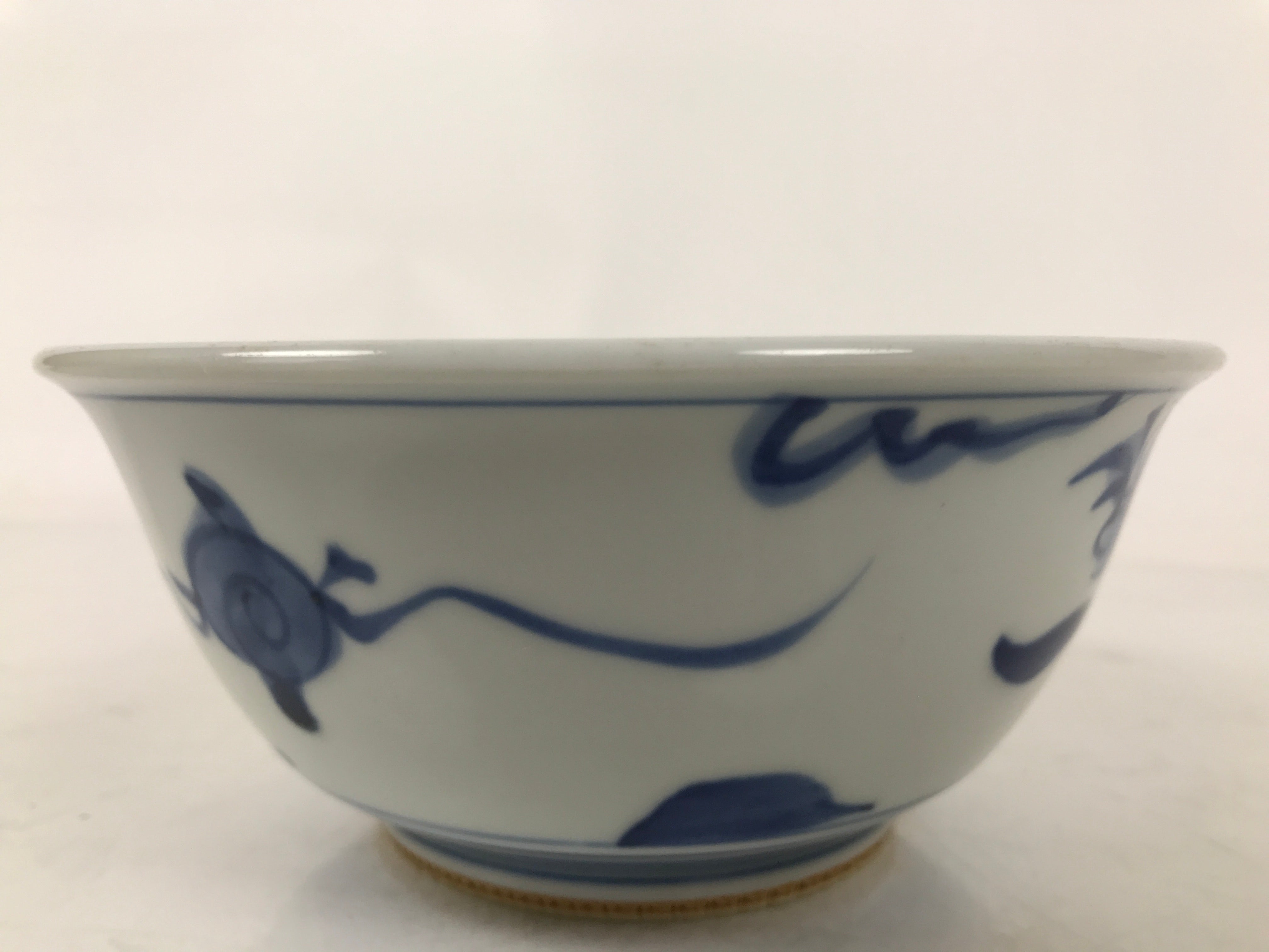 Japanese Porcelain Donburi Bowl Soba Udon Noodle Soup Blue White Sometsuke Y398