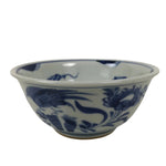 Japanese Porcelain Donburi Bowl Soba Udon Noodle Soup Blue White Sometsuke Y398
