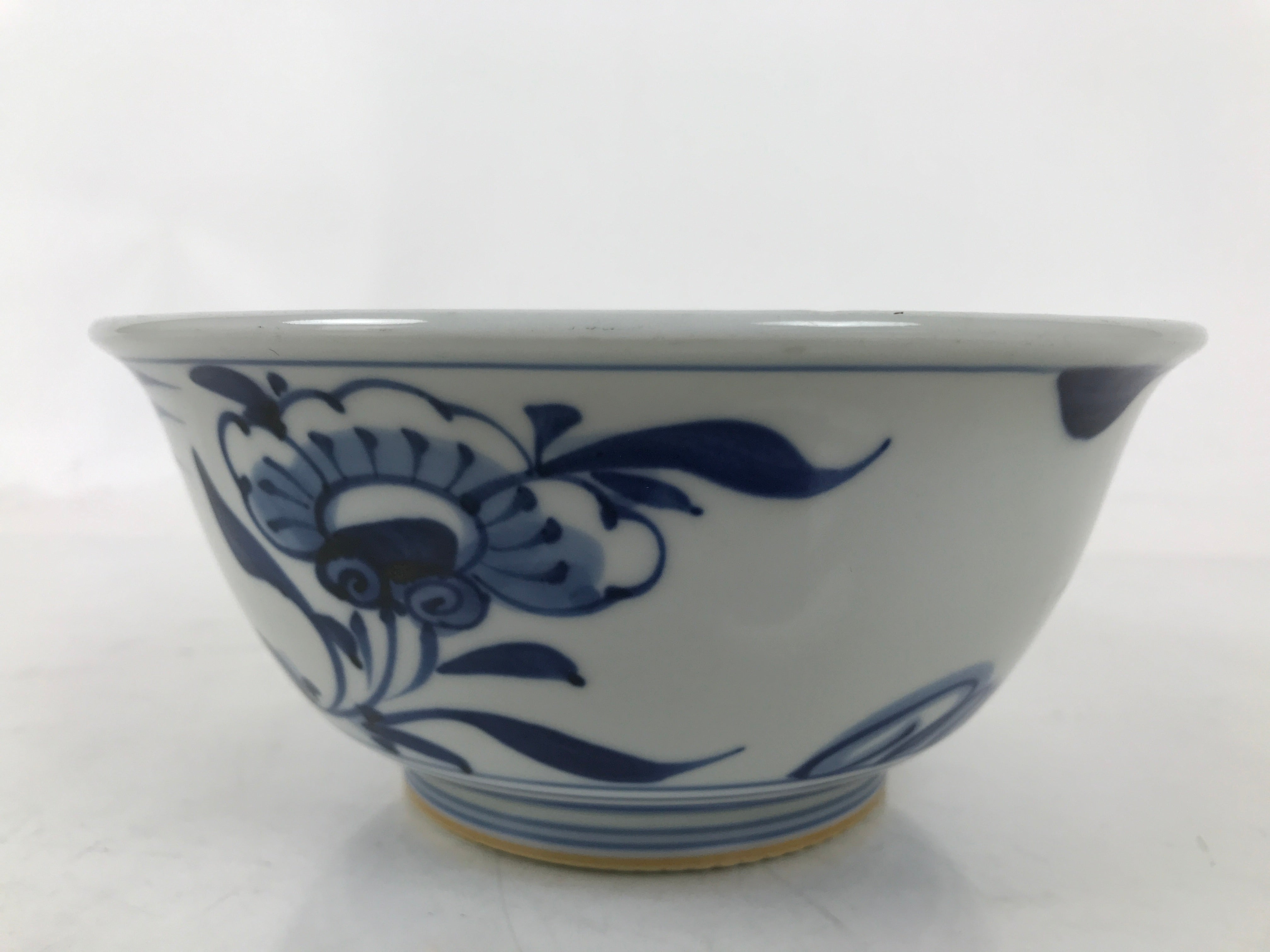 Japanese Porcelain Donburi Bowl Soba Udon Noodle Soup Blue White Sometsuke Y399