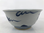 Japanese Porcelain Donburi Bowl Soba Udon Noodle Soup Blue White Sometsuke Y399