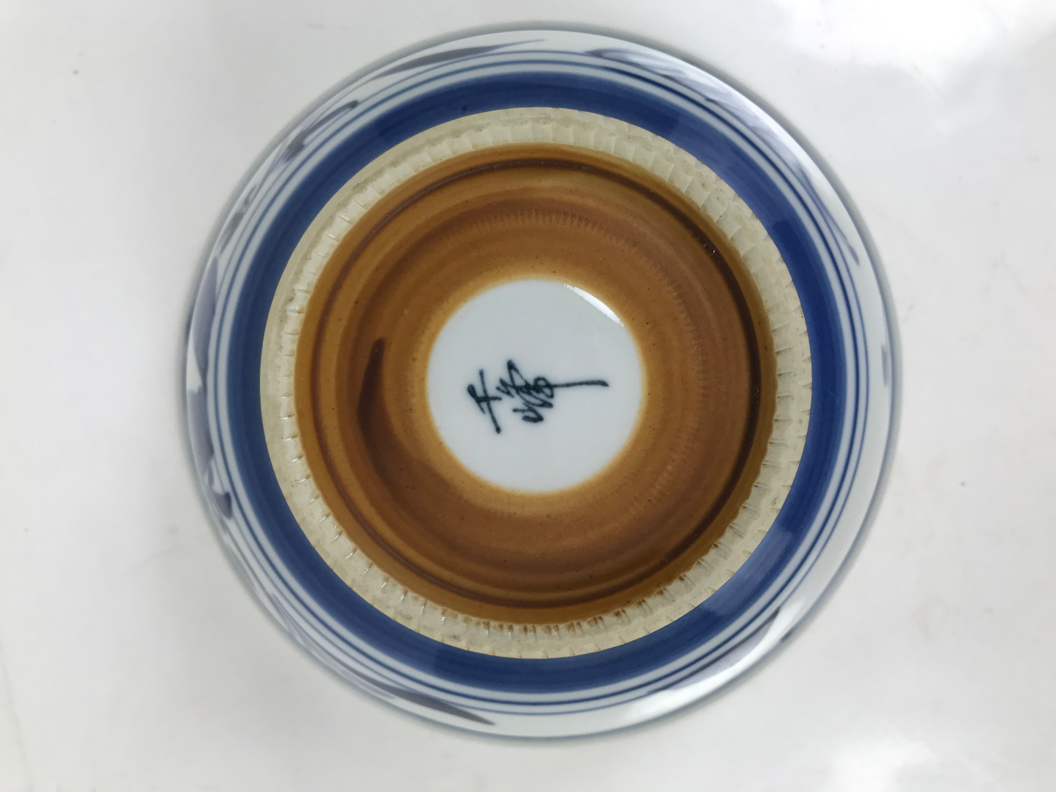 Japanese Porcelain Donburi Bowl Soba Udon Noodle Soup Blue White Sometsuke Y399