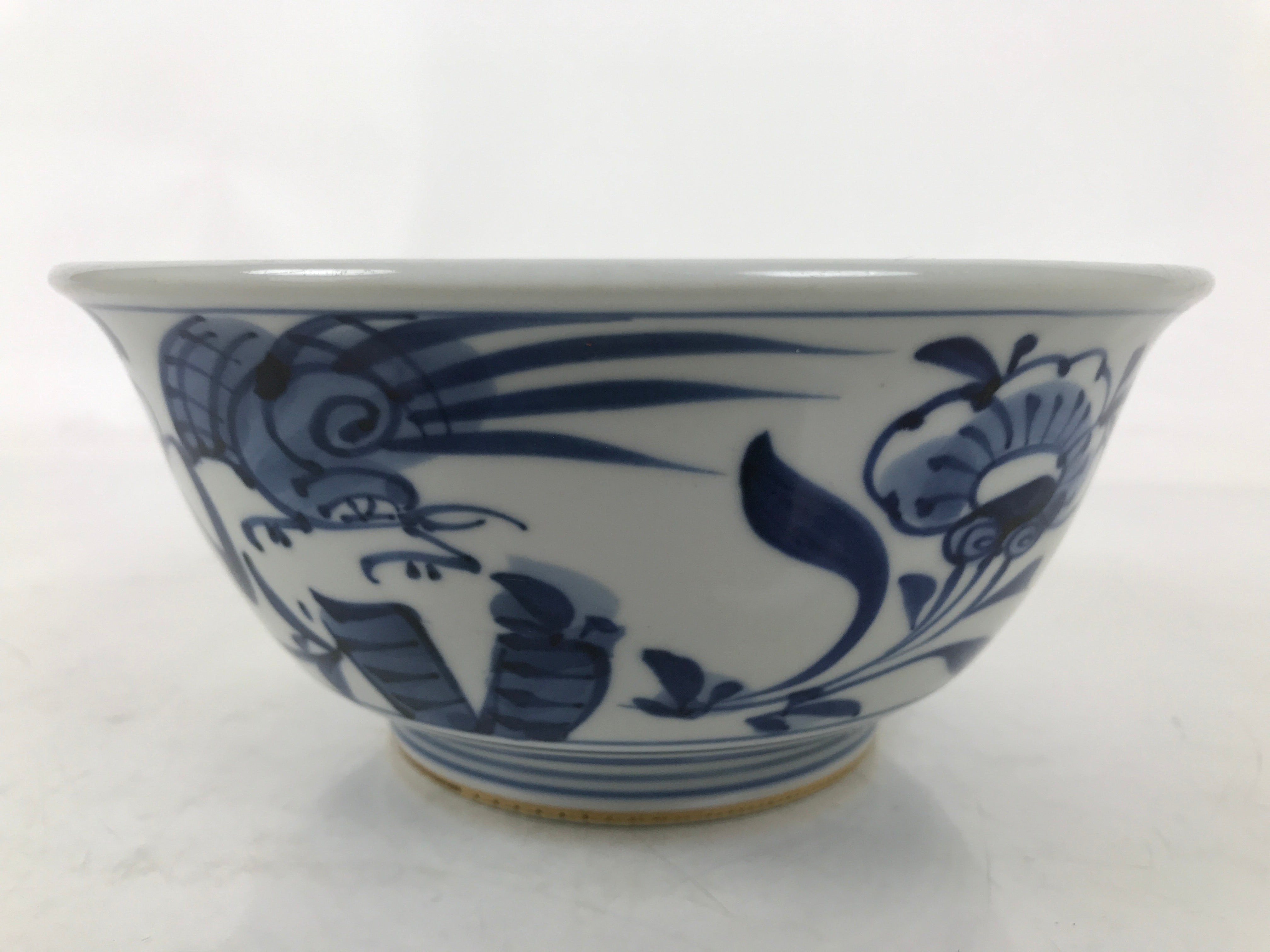 Japanese Porcelain Donburi Bowl Soba Udon Noodle Soup Blue White Sometsuke Y400