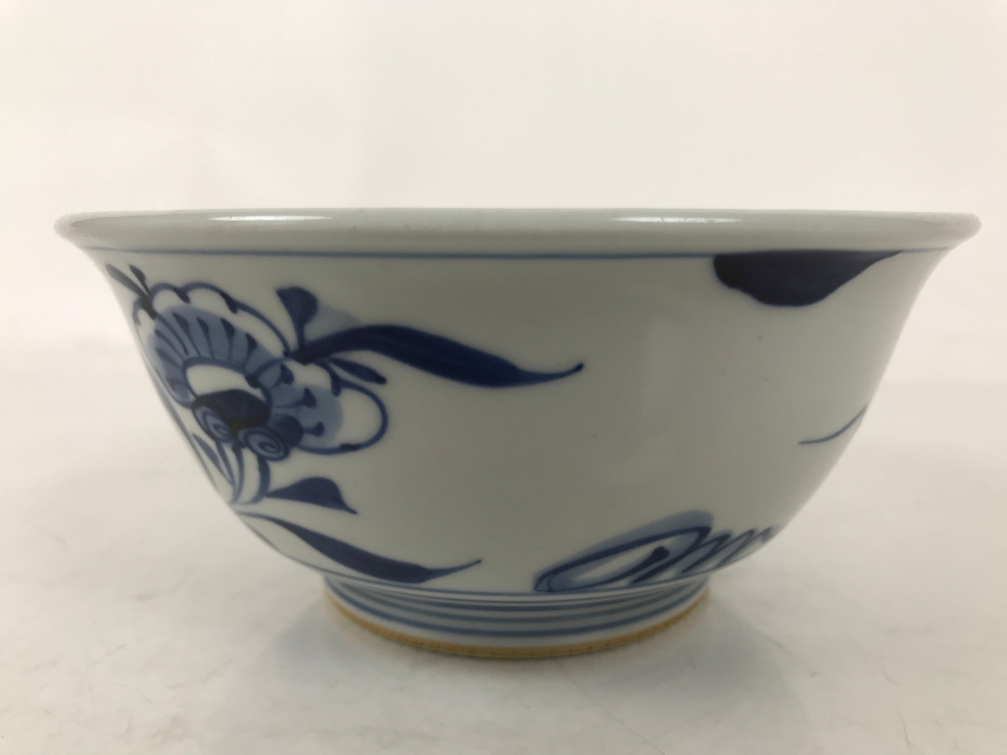 Japanese Porcelain Donburi Bowl Soba Udon Noodle Soup Blue White Sometsuke Y400