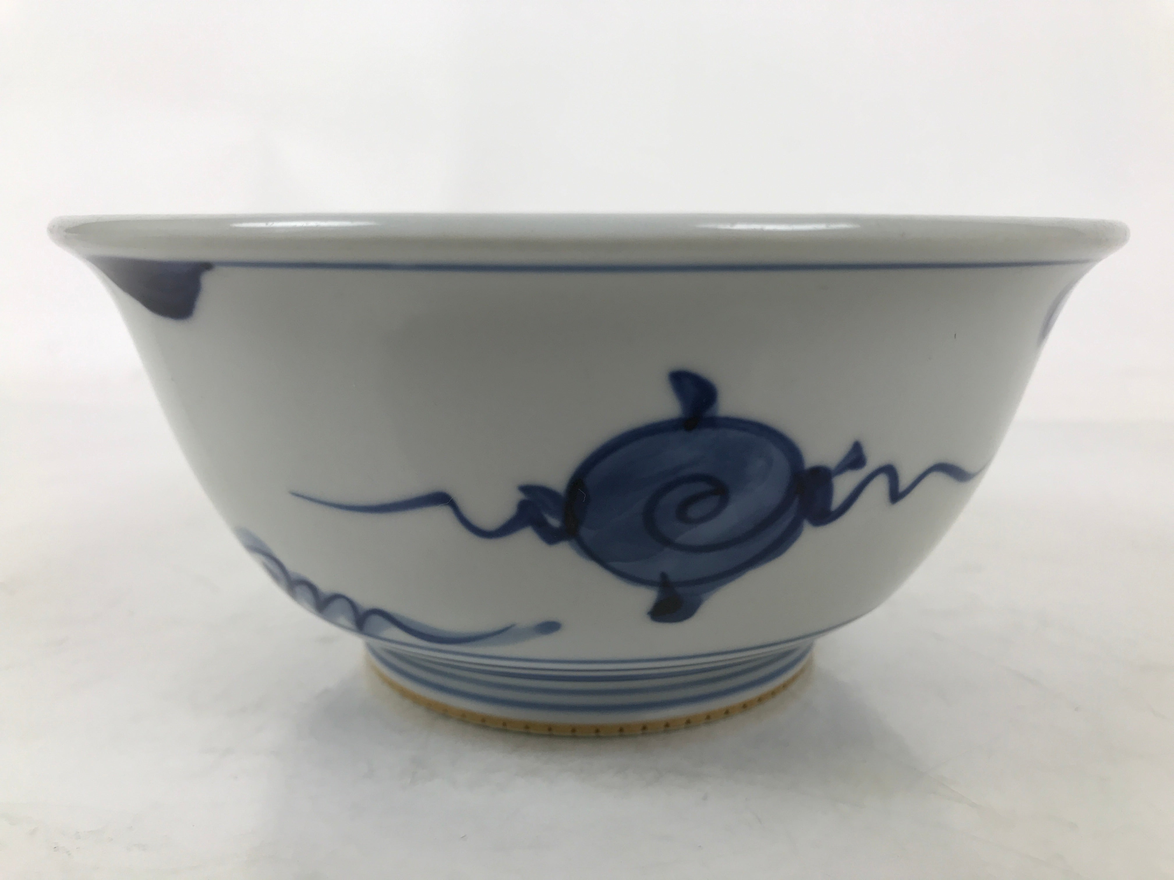 Japanese Porcelain Donburi Bowl Soba Udon Noodle Soup Blue White Sometsuke Y400