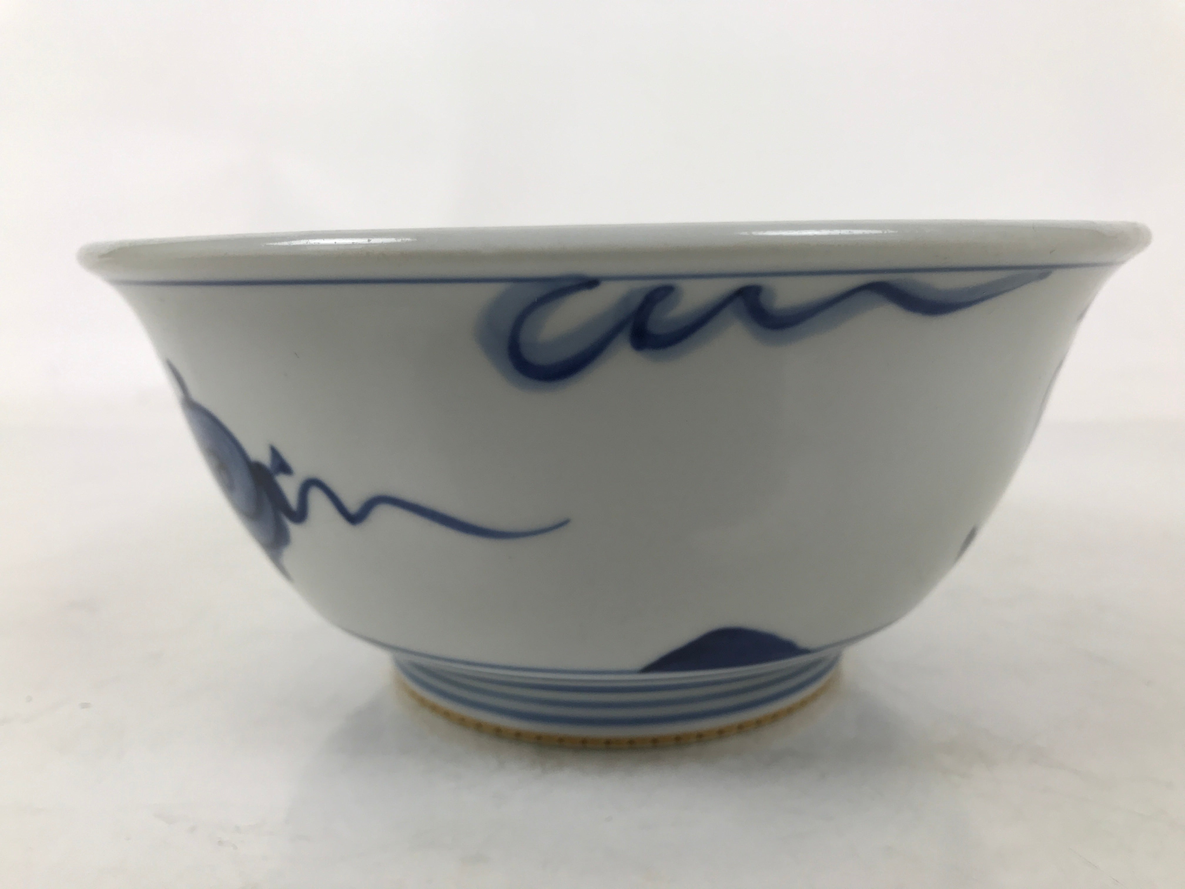 Japanese Porcelain Donburi Bowl Soba Udon Noodle Soup Blue White Sometsuke Y400
