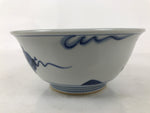 Japanese Porcelain Donburi Bowl Soba Udon Noodle Soup Blue White Sometsuke Y400