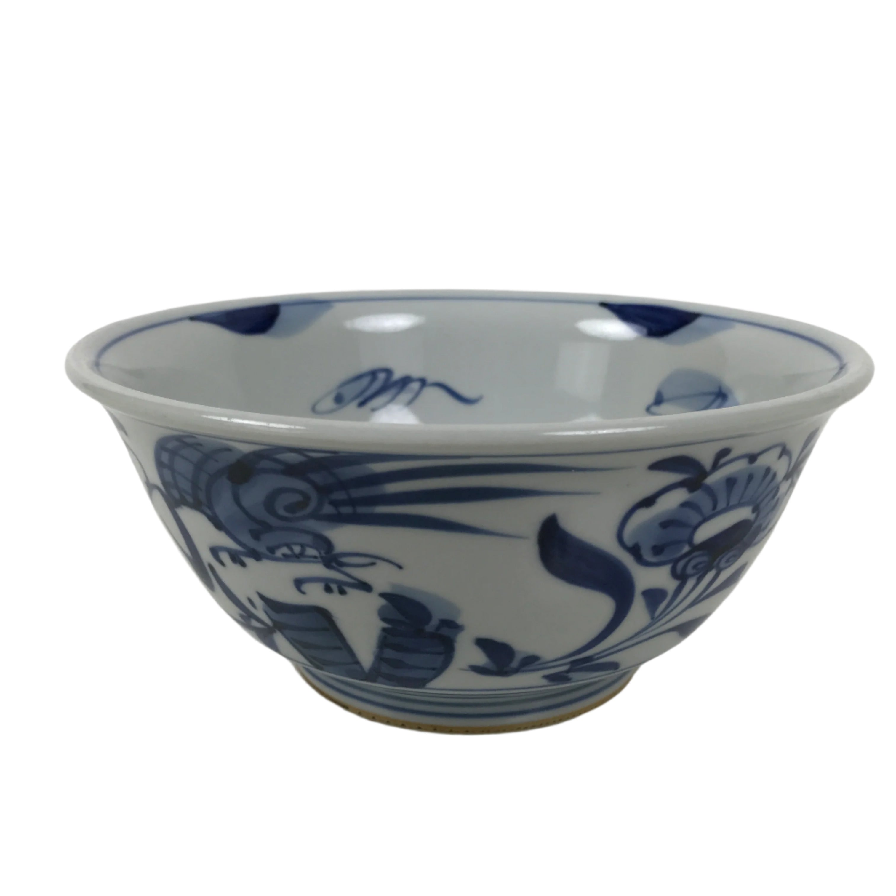 Japanese Porcelain Donburi Bowl Soba Udon Noodle Soup Blue White Sometsuke Y400