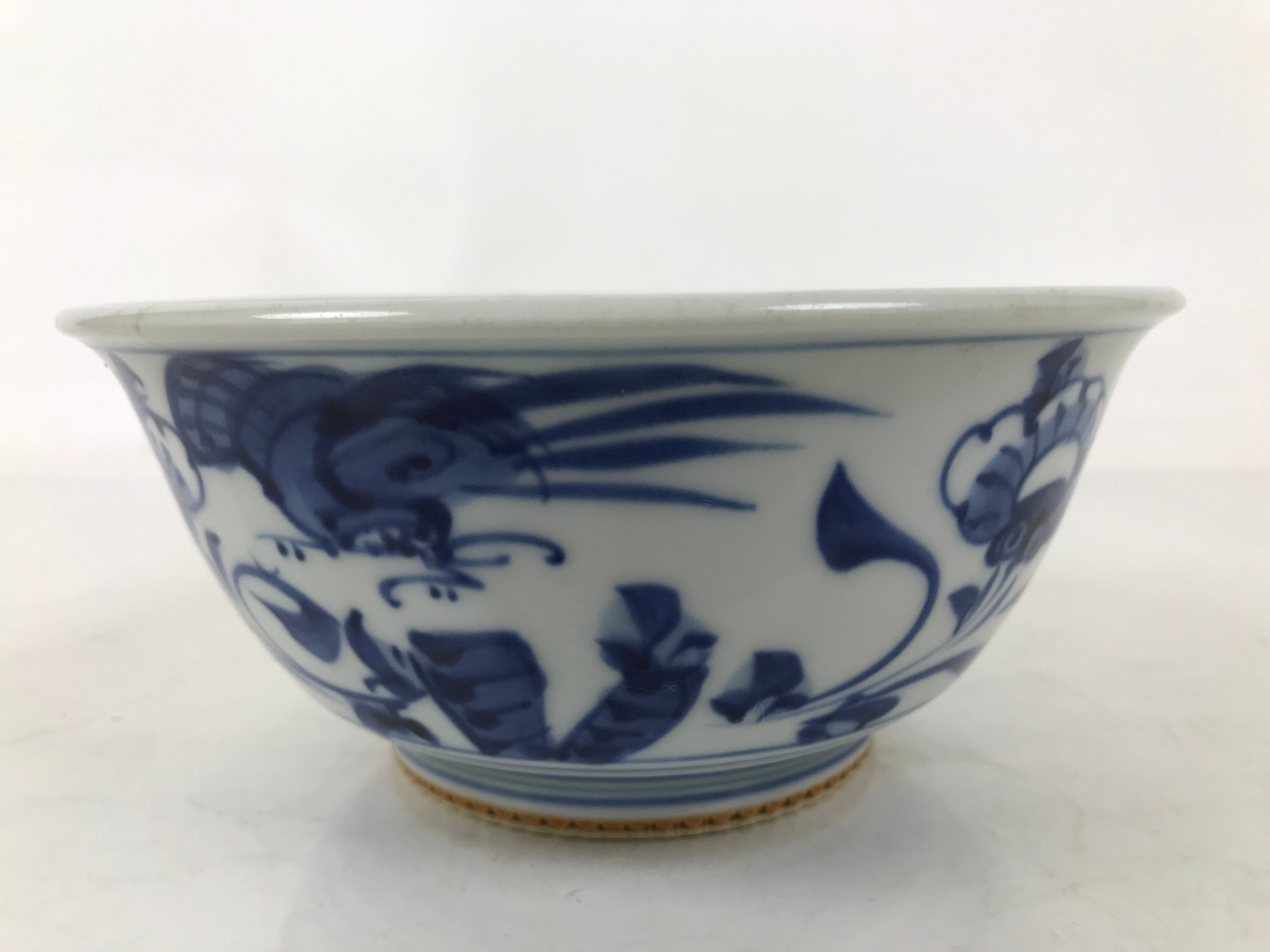 Japanese Porcelain Donburi Bowl Soba Udon Noodle Soup Blue White Sometsuke Y401