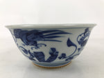 Japanese Porcelain Donburi Bowl Soba Udon Noodle Soup Blue White Sometsuke Y401