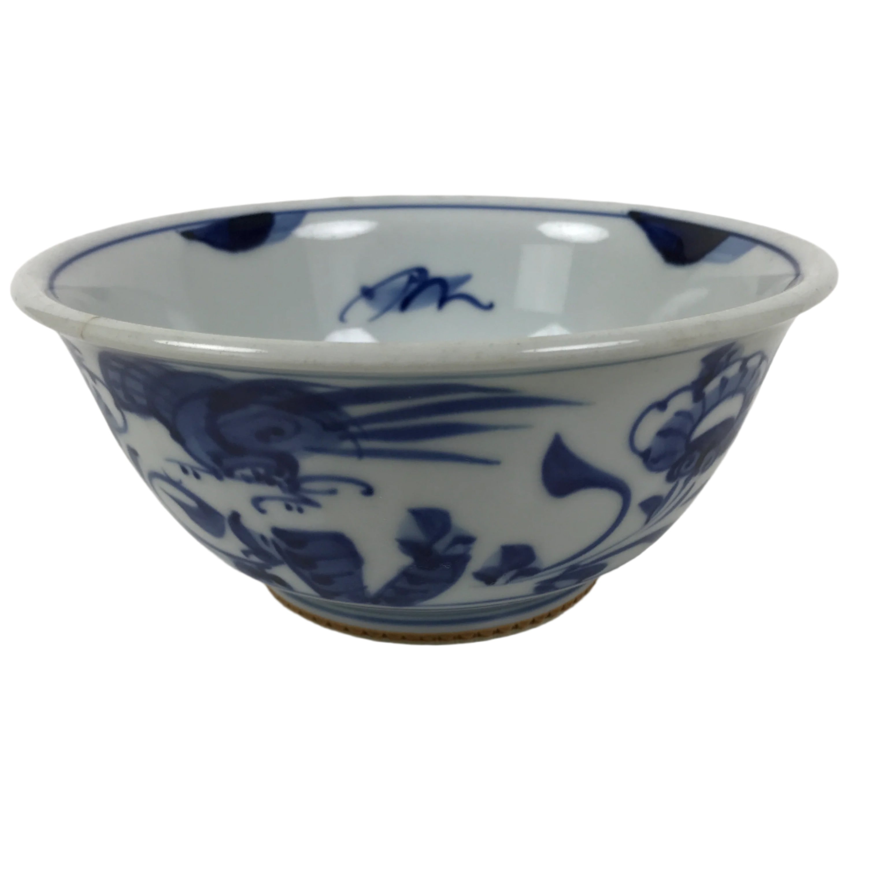Japanese Porcelain Donburi Bowl Soba Udon Noodle Soup Blue White Sometsuke Y401