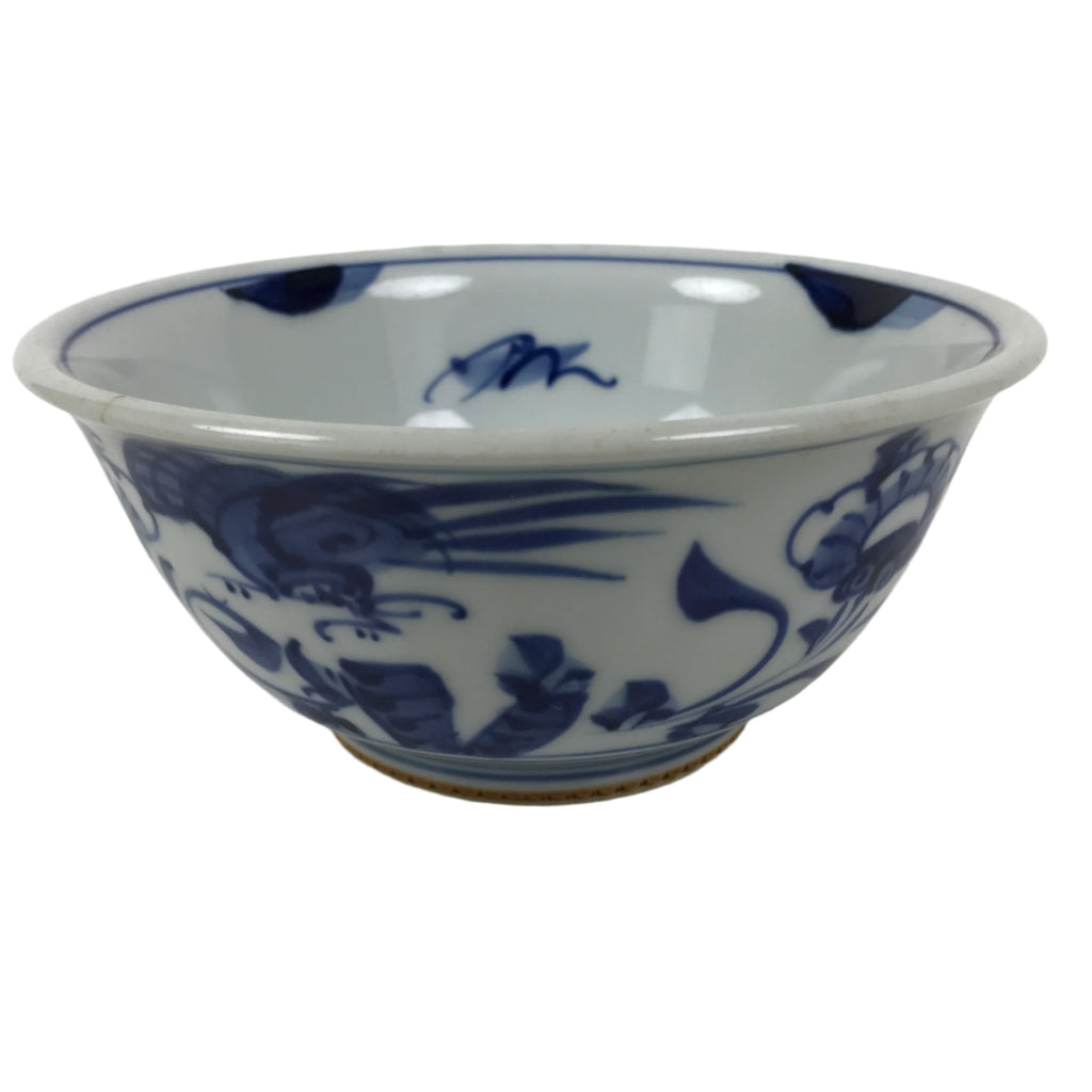 Japanese Porcelain Donburi Bowl Soba Udon Noodle Soup Blue White Sometsuke Y401