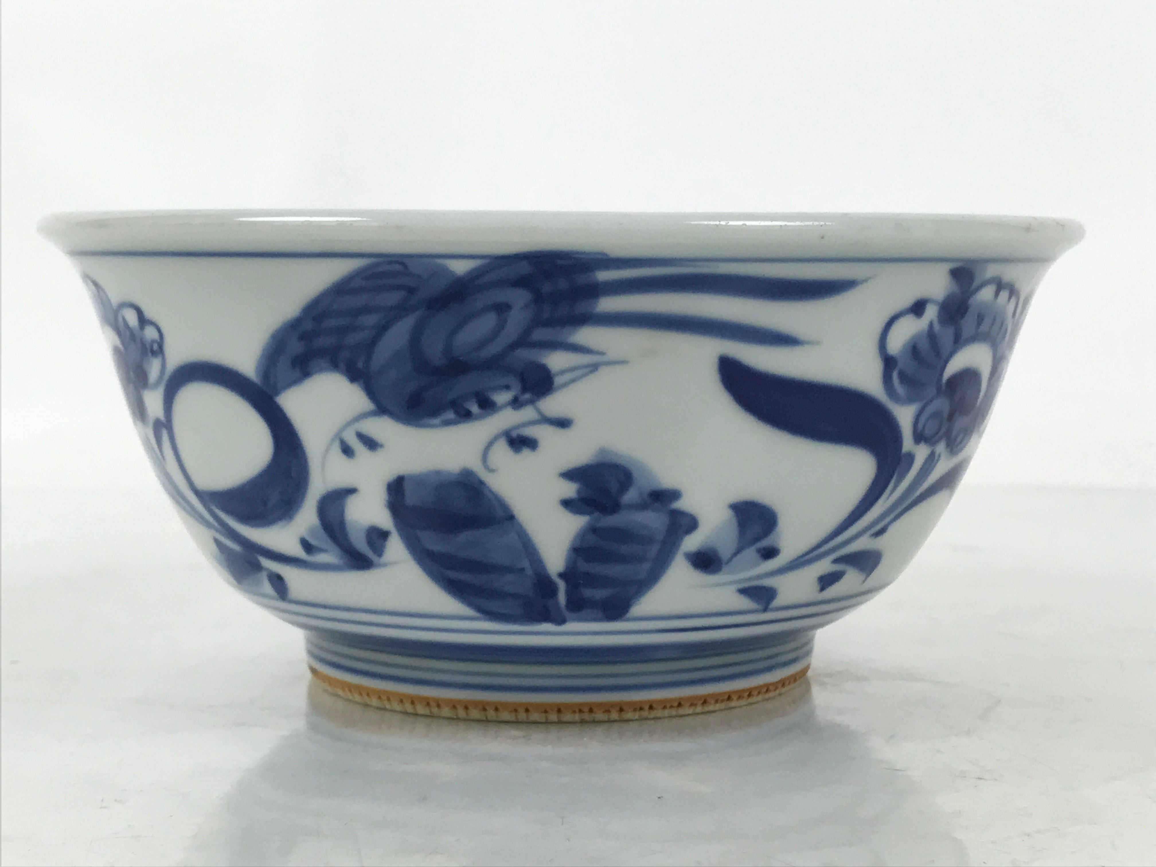 Japanese Porcelain Donburi Bowl Soba Udon Noodle Soup Blue White Sometsuke Y402