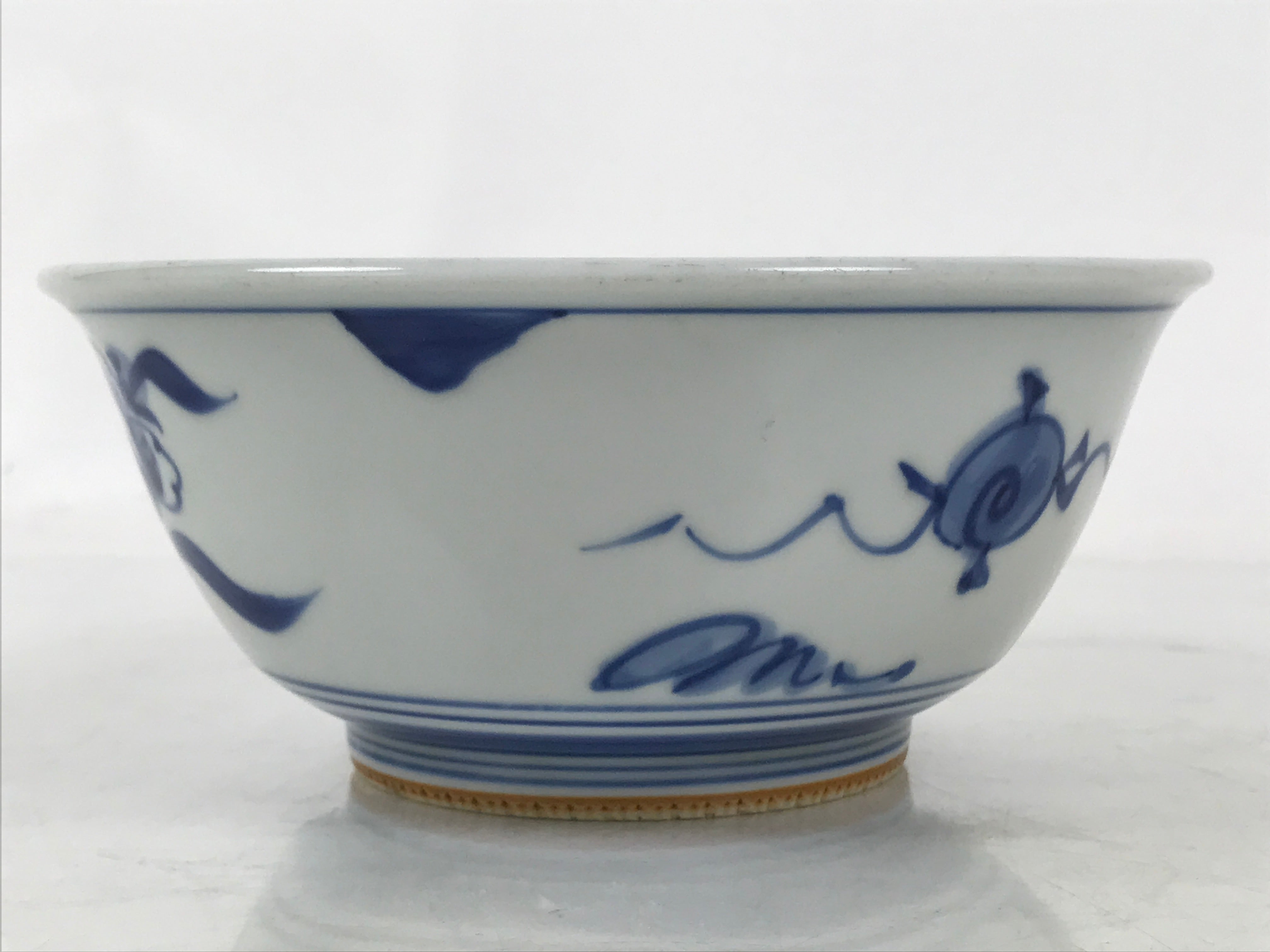 Japanese Porcelain Donburi Bowl Soba Udon Noodle Soup Blue White Sometsuke Y402