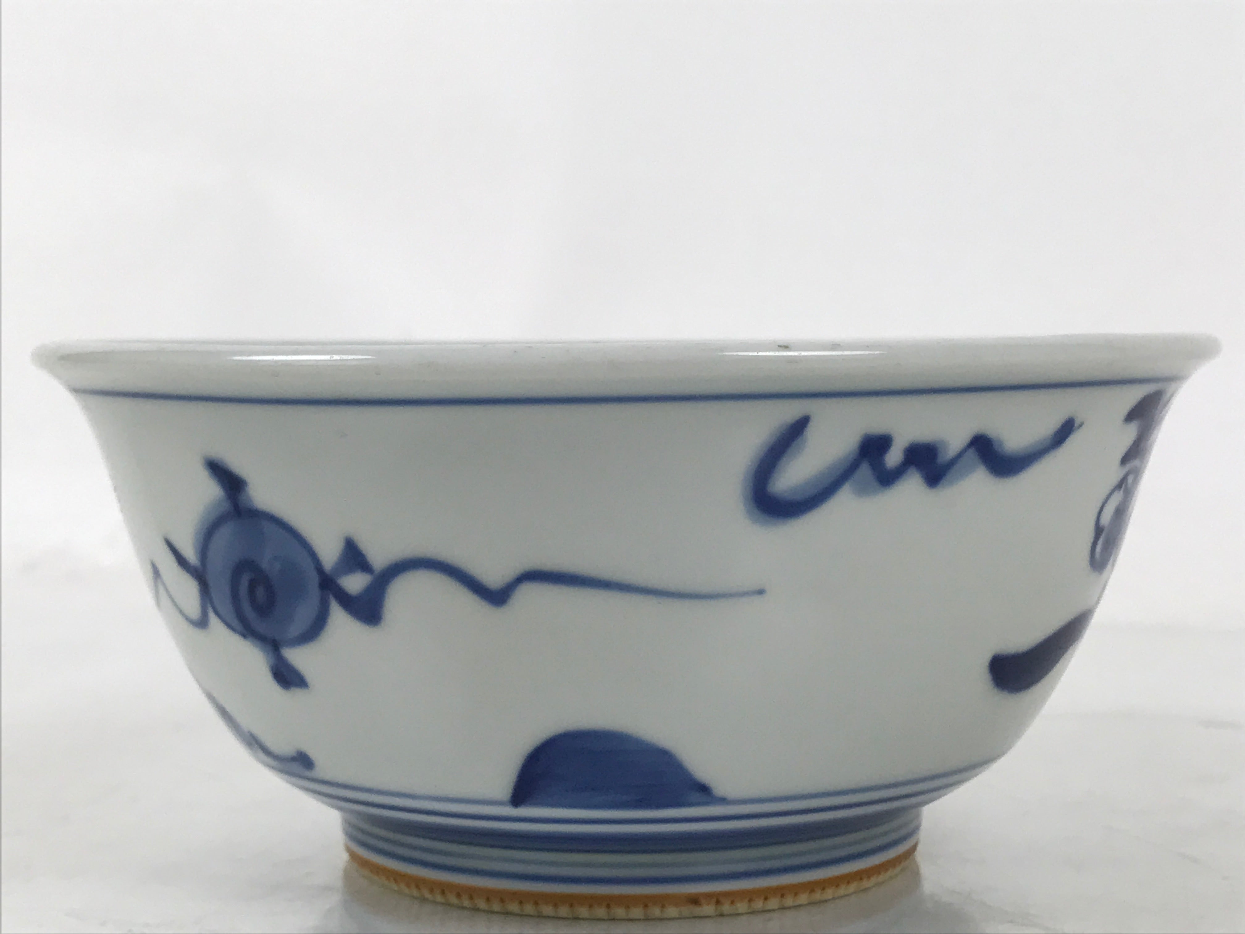 Japanese Porcelain Donburi Bowl Soba Udon Noodle Soup Blue White Sometsuke Y402