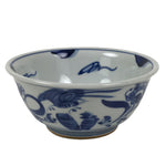 Japanese Porcelain Donburi Bowl Soba Udon Noodle Soup Blue White Sometsuke Y402