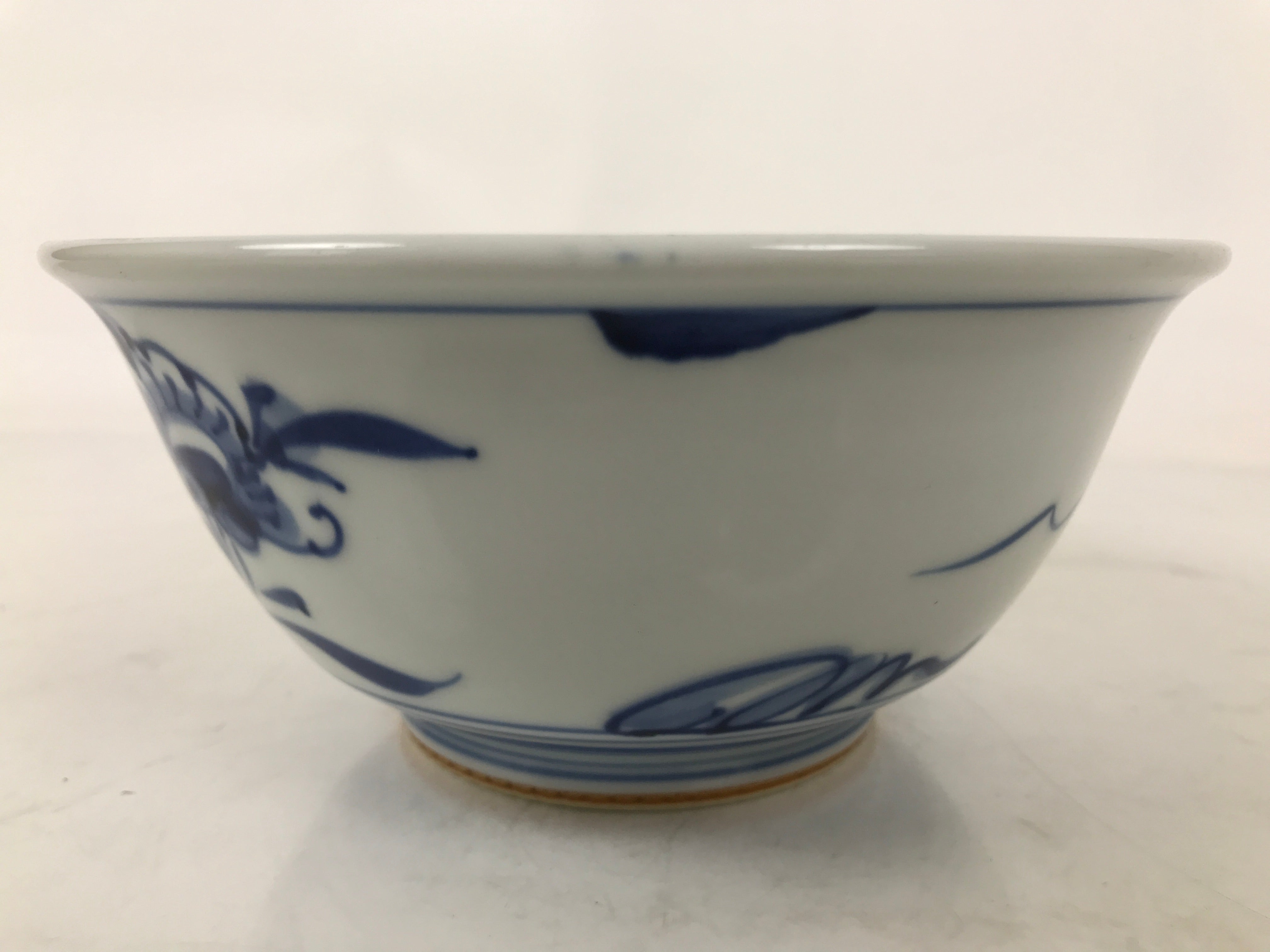Japanese Porcelain Donburi Bowl Soba Udon Noodle Soup Blue White Sometsuke Y403