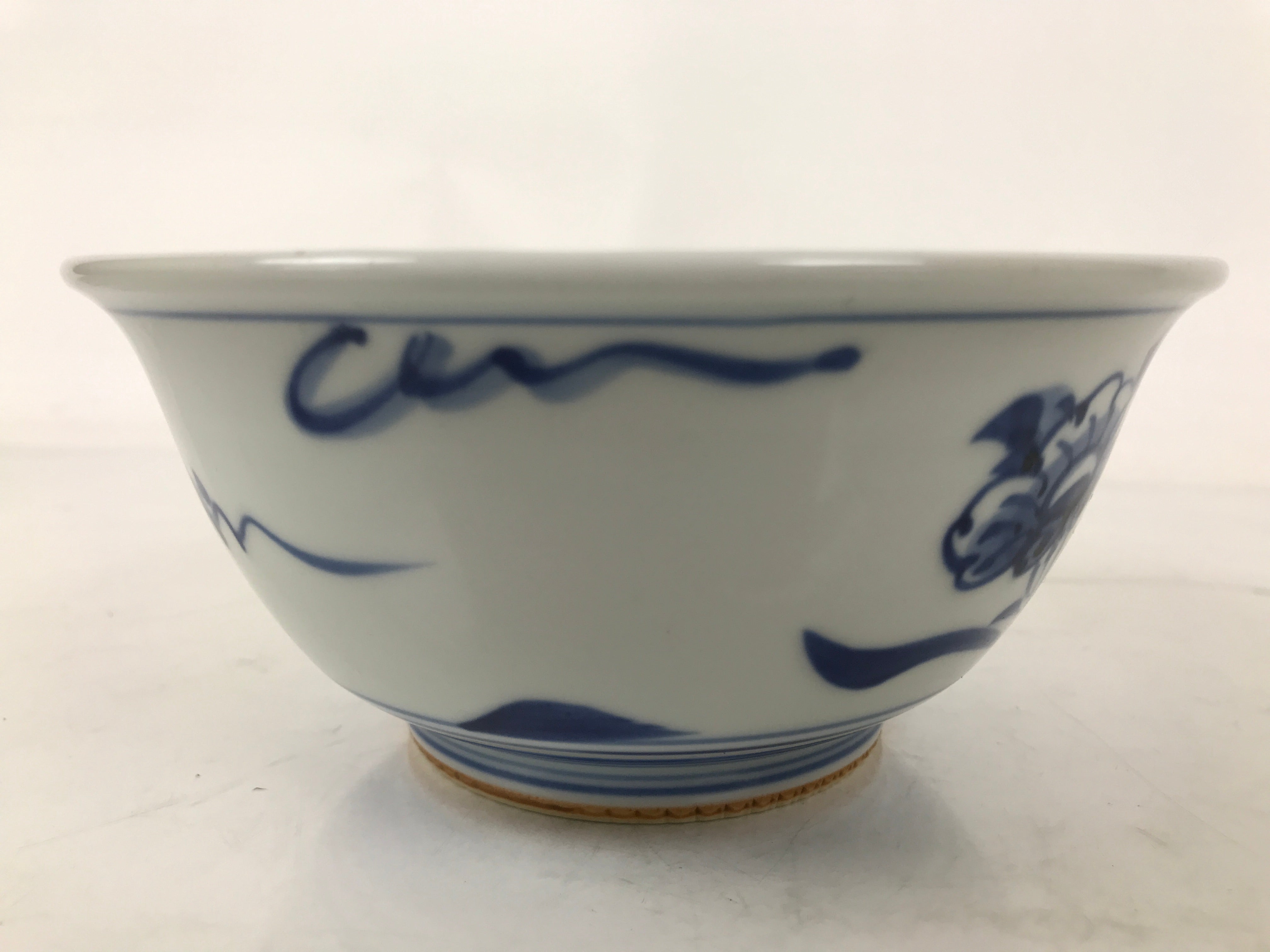 Japanese Porcelain Donburi Bowl Soba Udon Noodle Soup Blue White Sometsuke Y403