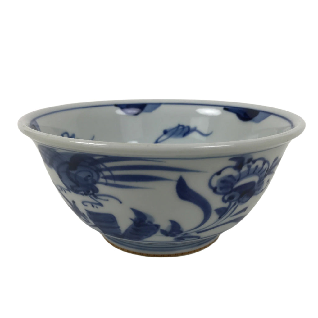 Japanese Porcelain Donburi Bowl Soba Udon Noodle Soup Blue White Sometsuke Y403