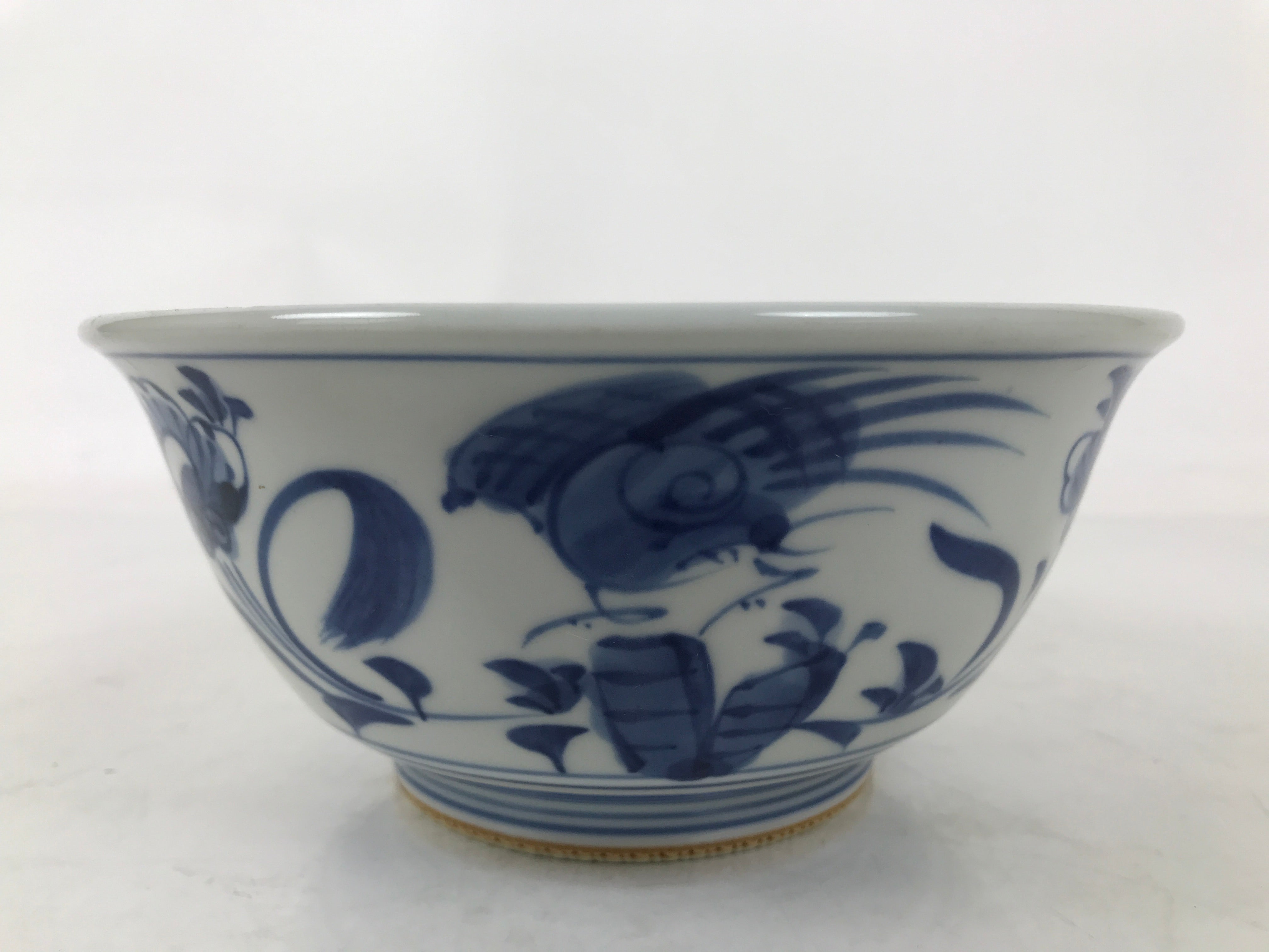 Japanese Porcelain Donburi Bowl Soba Udon Noodle Soup Blue White Sometsuke Y404