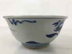 Japanese Porcelain Donburi Bowl Soba Udon Noodle Soup Blue White Sometsuke Y404