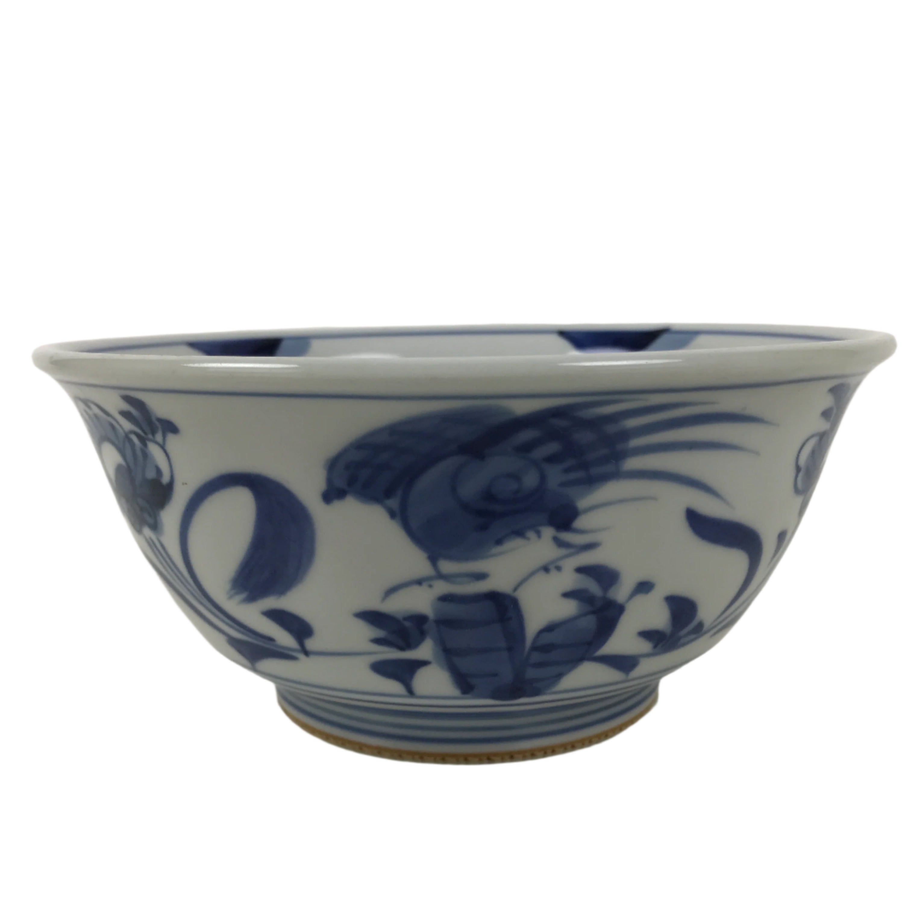 Japanese Porcelain Donburi Bowl Soba Udon Noodle Soup Blue White Sometsuke Y404