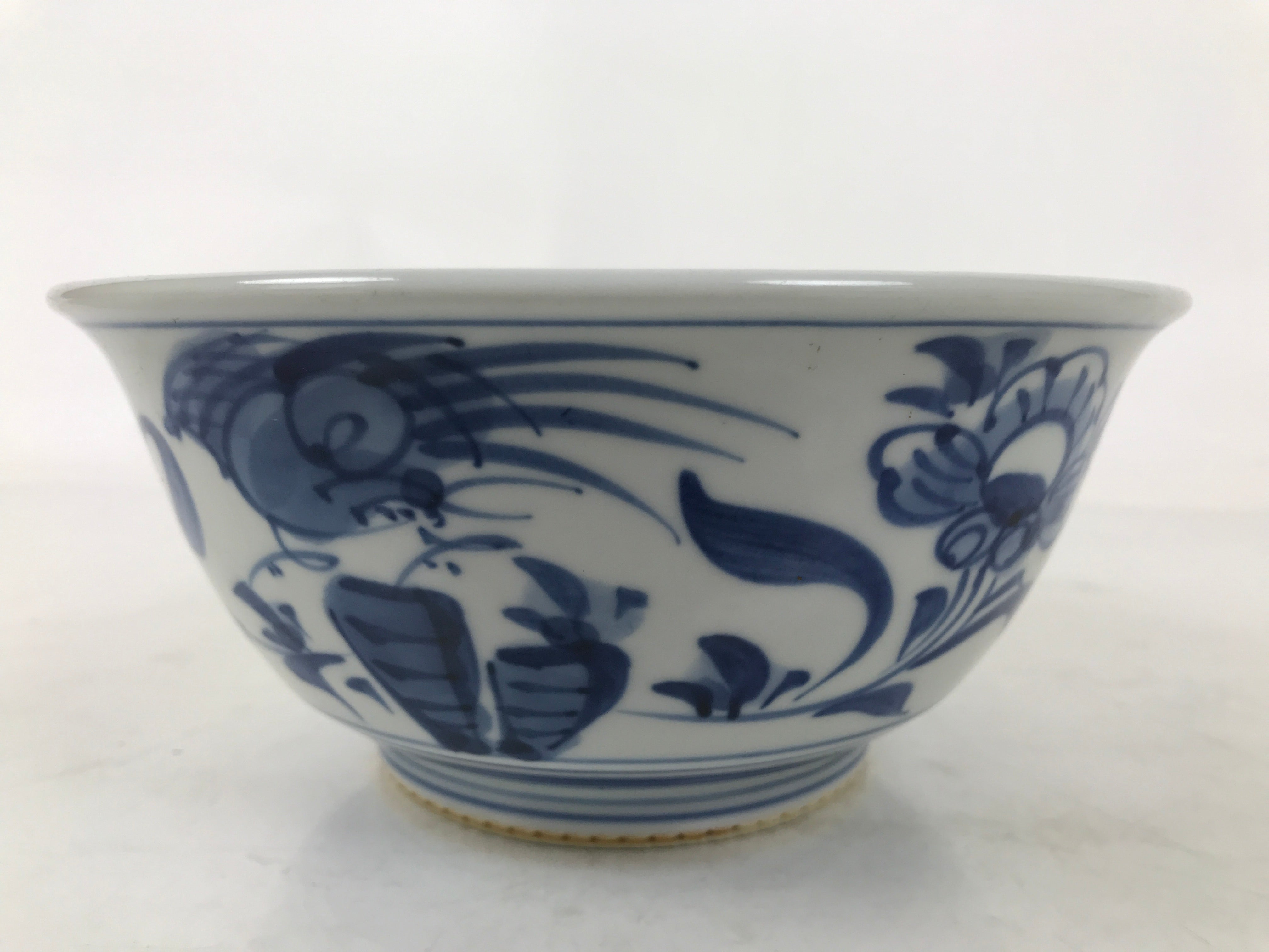 Japanese Porcelain Donburi Bowl Soba Udon Noodle Soup Blue White Sometsuke Y405