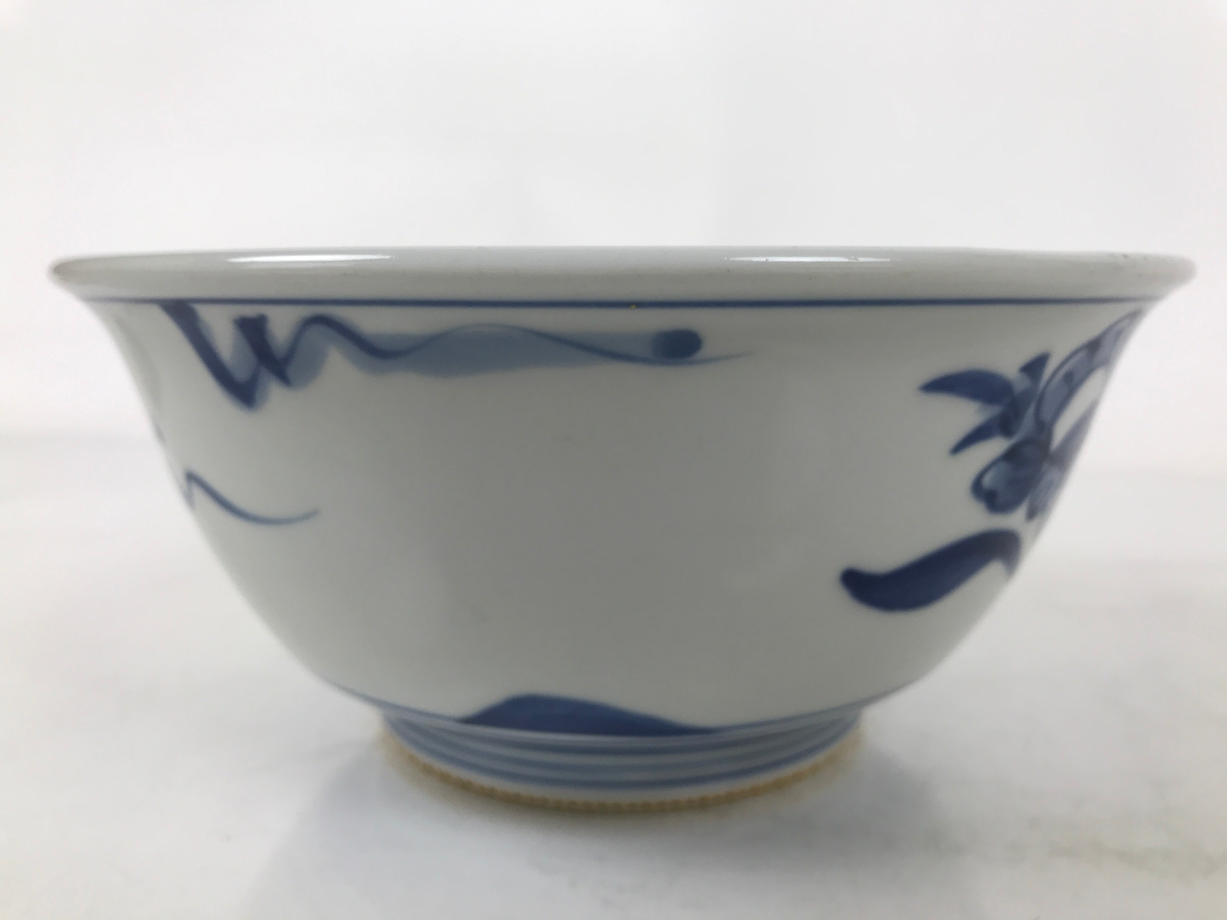 Japanese Porcelain Donburi Bowl Soba Udon Noodle Soup Blue White Sometsuke Y405