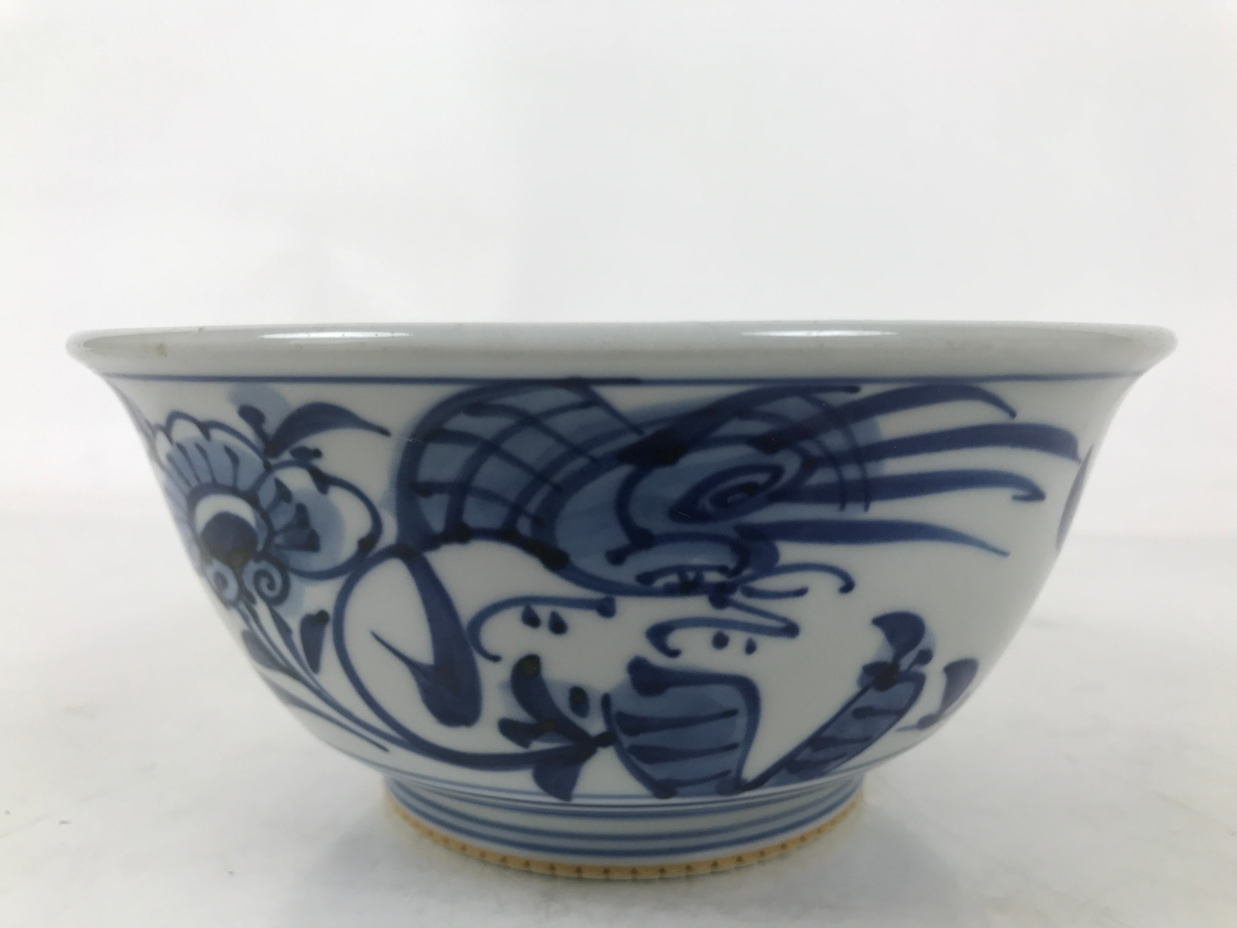 Japanese Porcelain Donburi Bowl Soba Udon Noodle Soup Blue White Sometsuke Y406