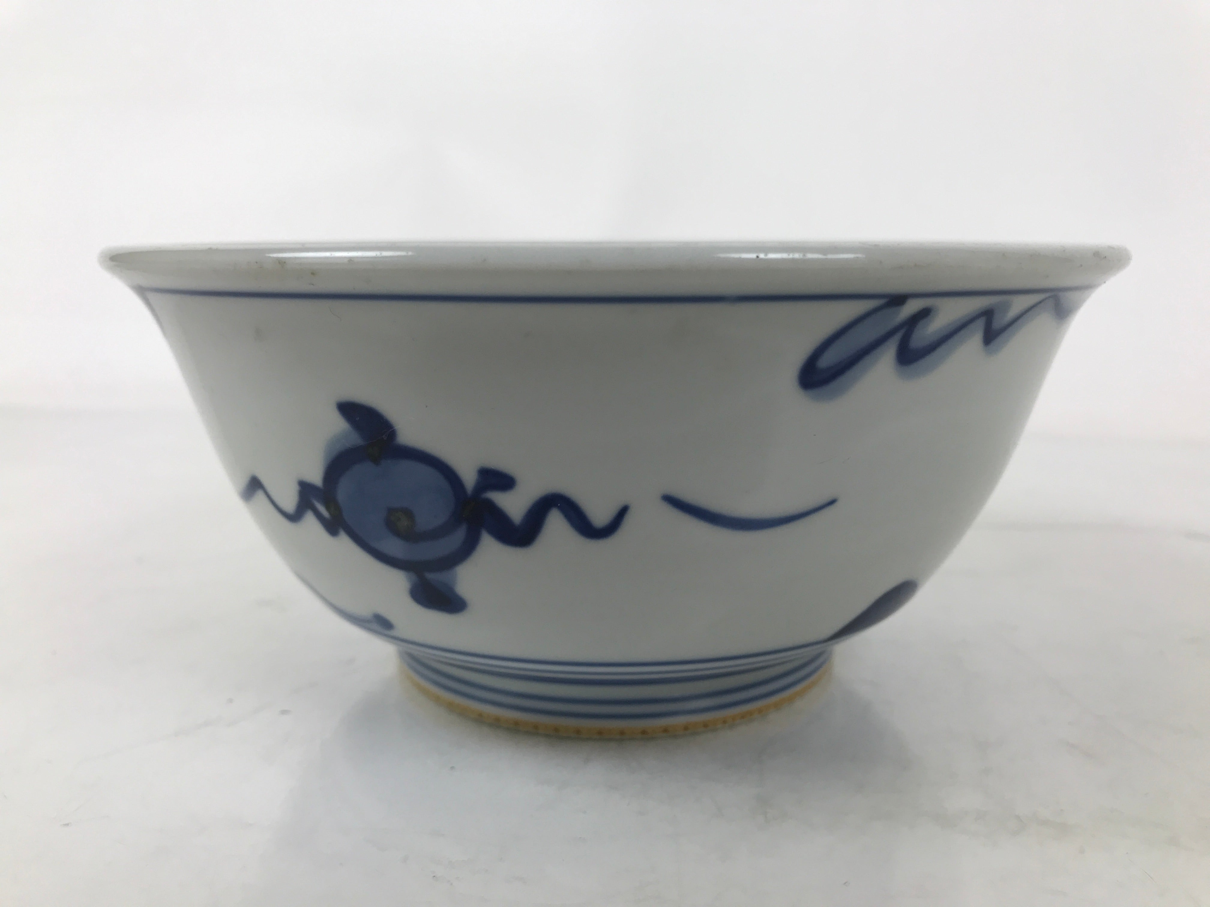 Japanese Porcelain Donburi Bowl Soba Udon Noodle Soup Blue White Sometsuke Y406