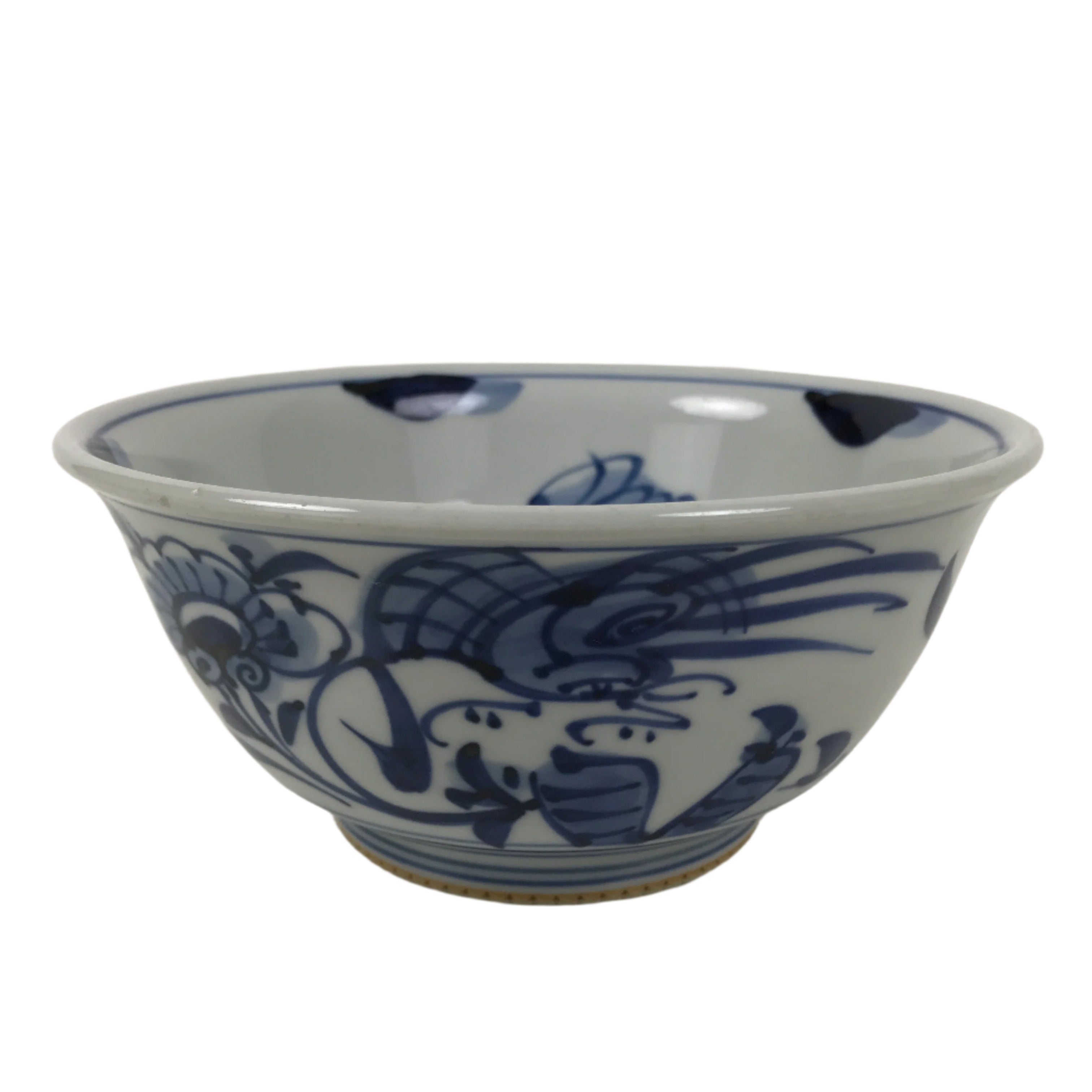 Japanese Porcelain Donburi Bowl Soba Udon Noodle Soup Blue White Sometsuke Y406