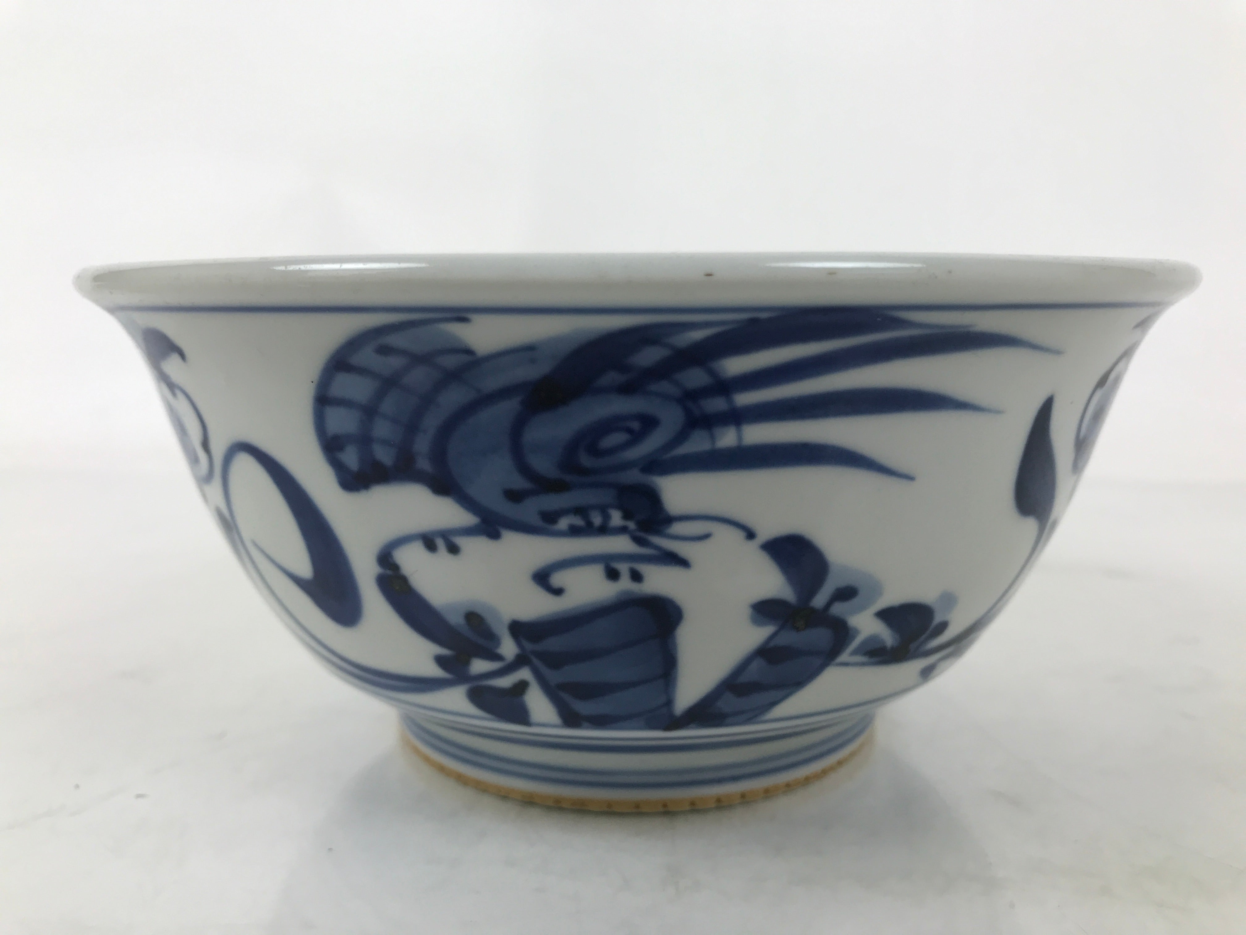 Japanese Porcelain Donburi Bowl Soba Udon Noodle Soup Blue White Sometsuke Y407