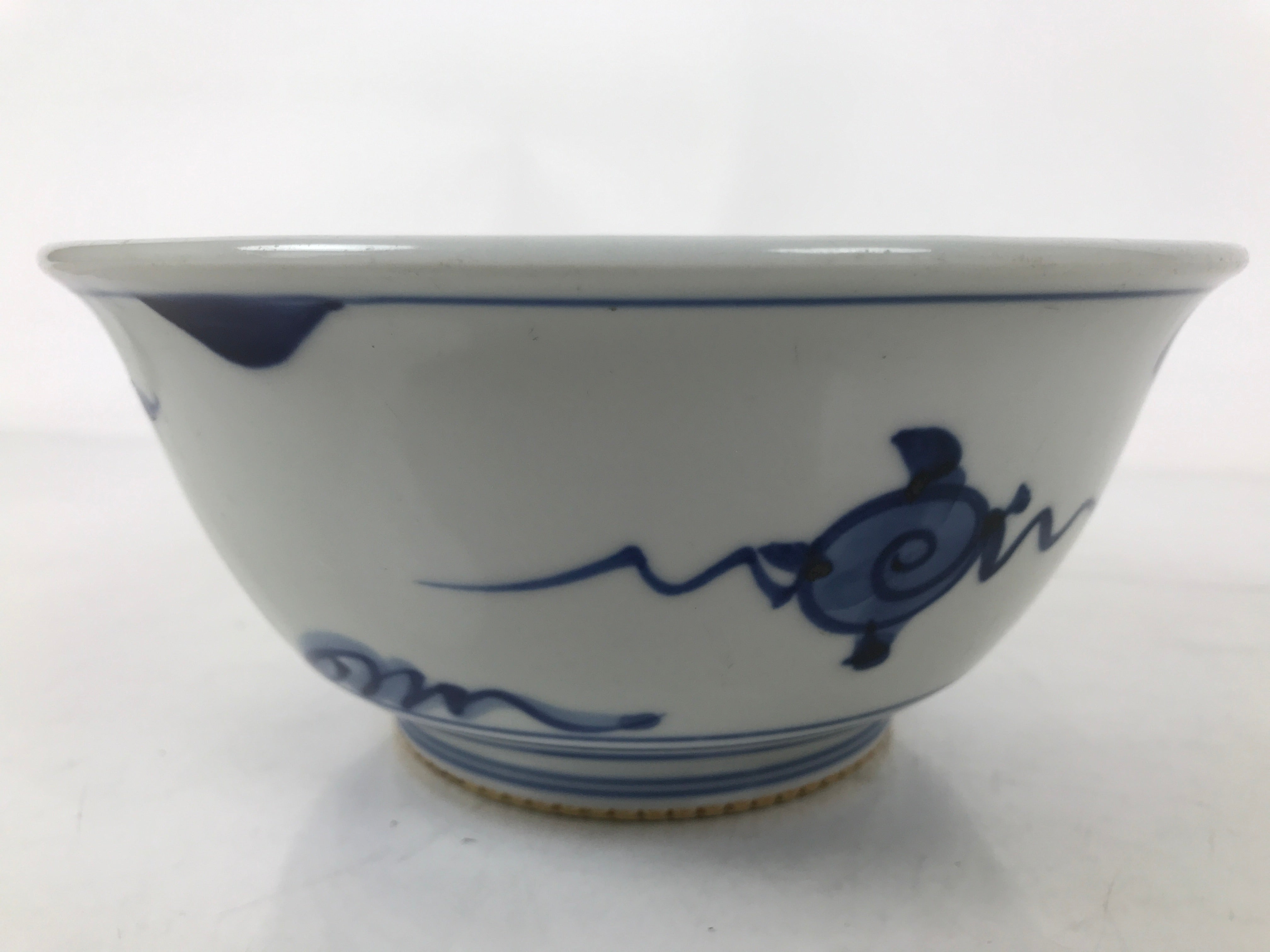 Japanese Porcelain Donburi Bowl Soba Udon Noodle Soup Blue White Sometsuke Y407