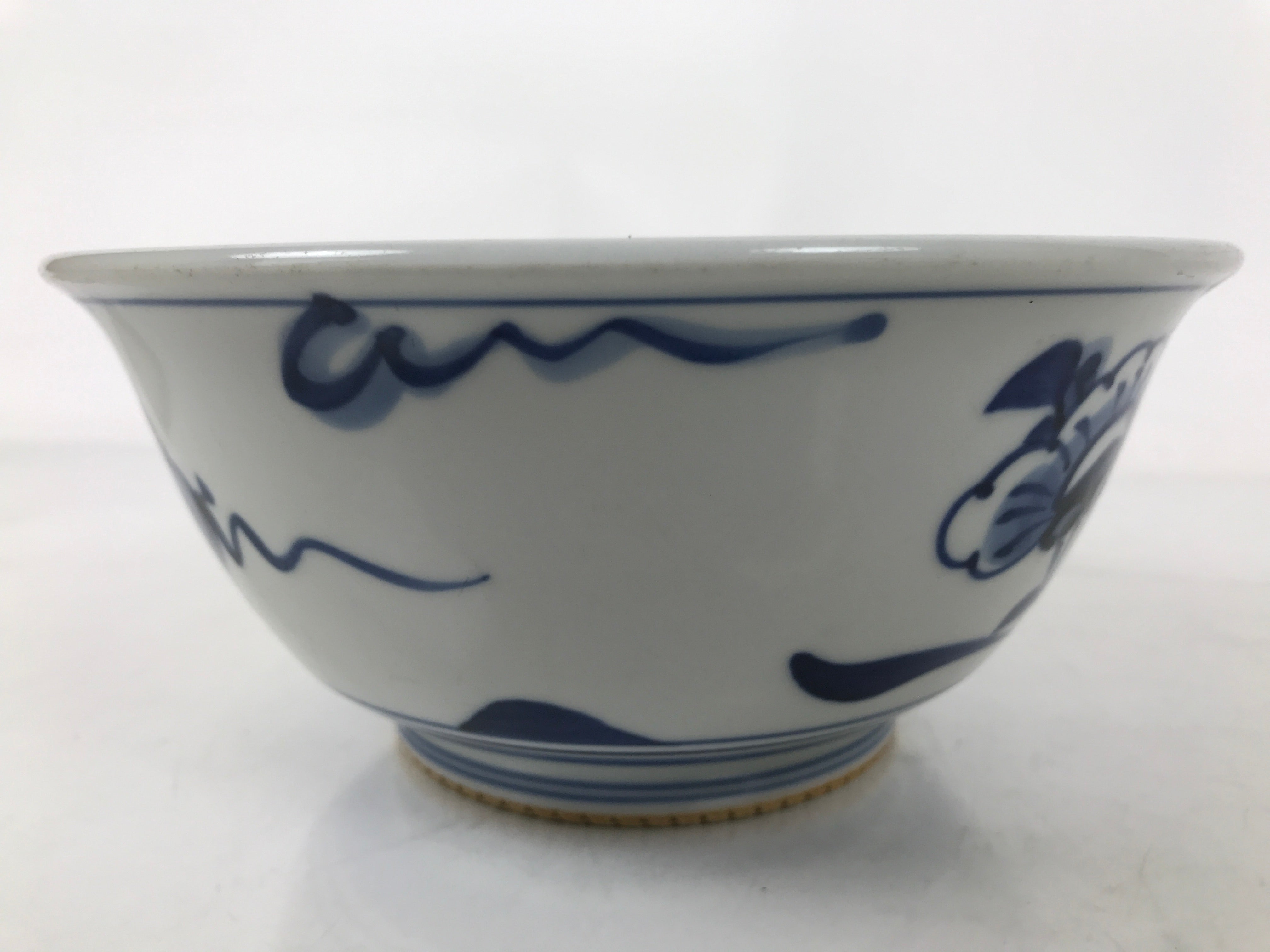 Japanese Porcelain Donburi Bowl Soba Udon Noodle Soup Blue White Sometsuke Y407