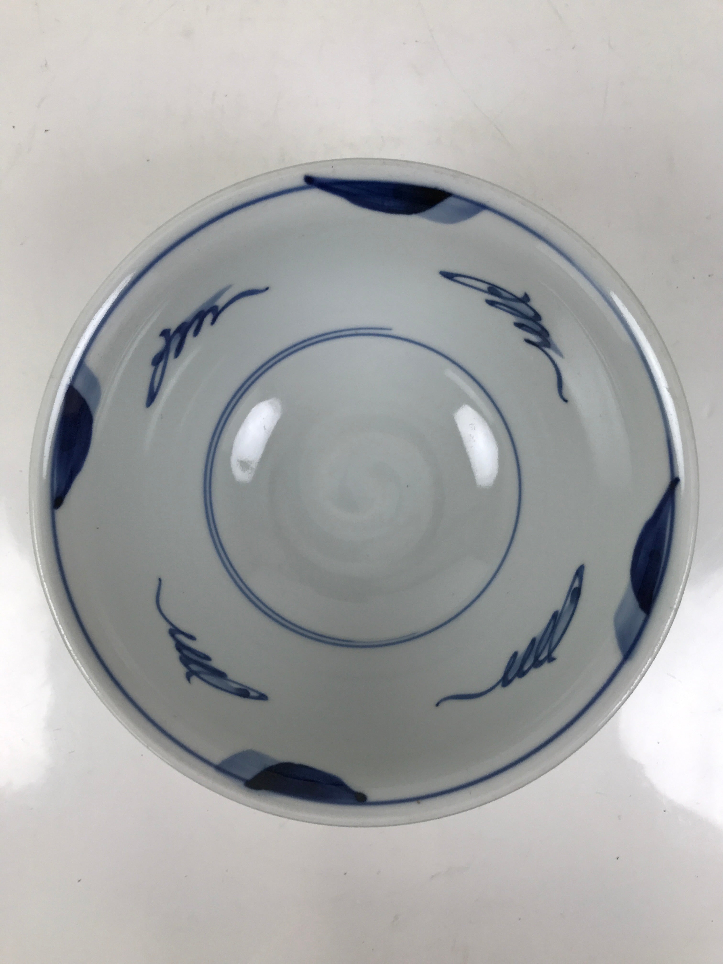 Japanese Porcelain Donburi Bowl Soba Udon Noodle Soup Blue White Sometsuke Y407