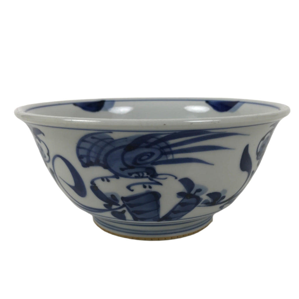 Japanese Porcelain Donburi Bowl Soba Udon Noodle Soup Blue White Sometsuke Y407