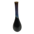 Japanese Porcelain Flower Vase Ikebana Kabin Crane Neck Karatsu Glaze Blue FK167