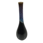 Japanese Porcelain Flower Vase Ikebana Kabin Crane Neck Karatsu Glaze Blue FK167