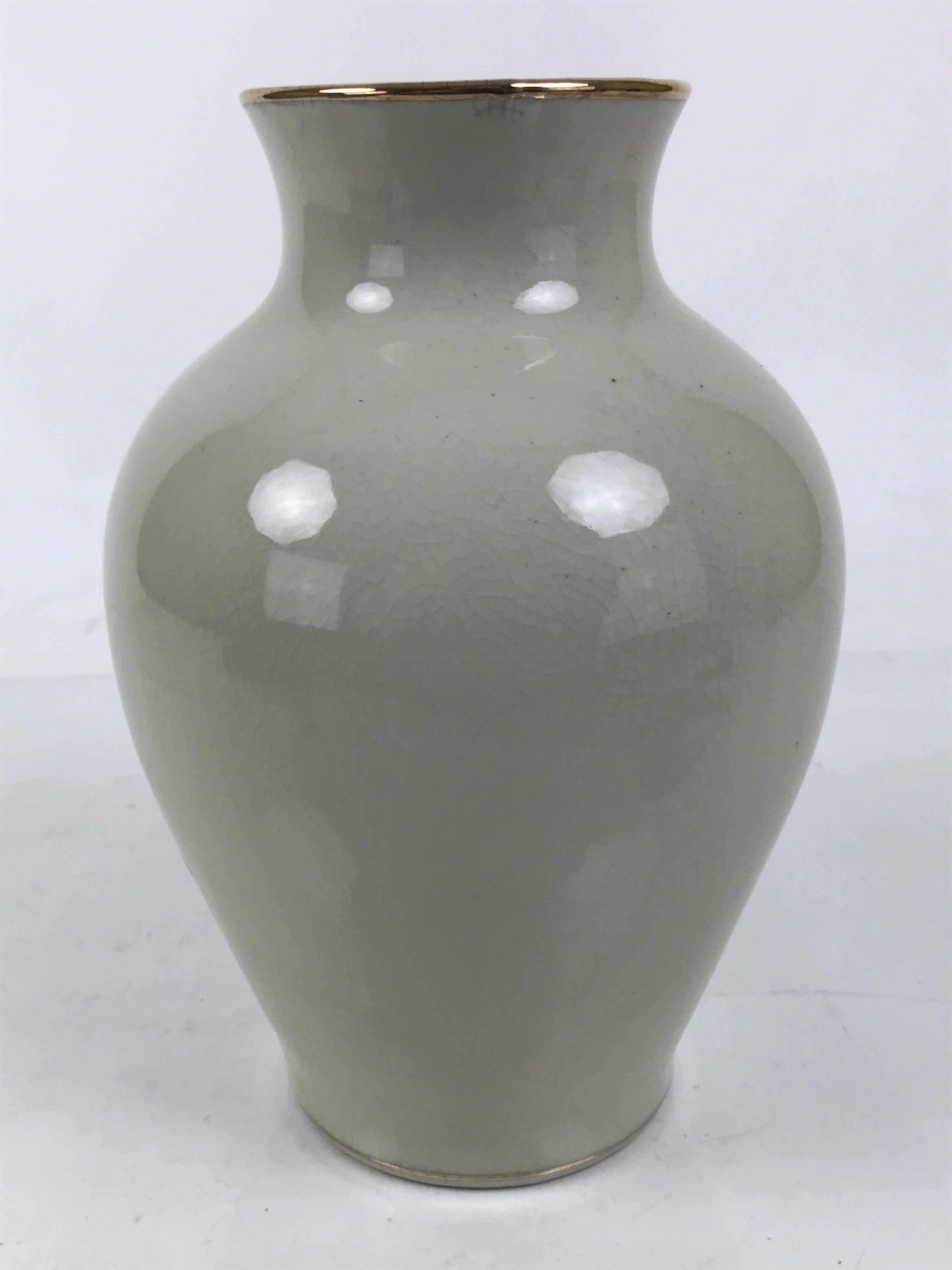 Japanese Porcelain Flower Vase Ikebana Kabin Peony White Red Hand-Painted FK182