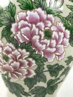 Japanese Porcelain Flower Vase Ikebana Kabin Peony White Red Hand-Painted FK182