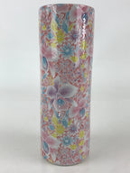 Japanese Porcelain Flower Vase Kabin Floral Pattern Ikebana Pink FK20
