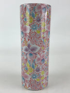 Japanese Porcelain Flower Vase Kabin Floral Pattern Ikebana Pink FK20