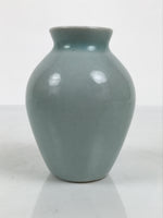 Japanese Porcelain Flower Vase Vtg Celadon Green Kabin Seiji Peony Floral FK235