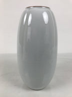 Japanese Porcelain Flower Vase Vtg Ikebana Arrangement Kabin Brown White FK226