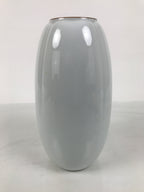 Japanese Porcelain Flower Vase Vtg Ikebana Arrangement Kabin Brown White FK226