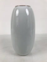 Japanese Porcelain Flower Vase Vtg Ikebana Arrangement Kabin Brown White FK226