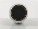 Japanese Porcelain Flower Vase Vtg Ikebana Arrangement Kabin Brown White FK226