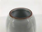 Japanese Porcelain Flower Vase Vtg Ikebana Arrangement Kabin Brown White FK226