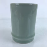 Japanese Porcelain Flower Vase Vtg Ikebana Kabin Celadon Bamboo Green FK152