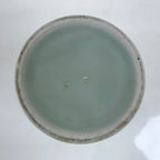 Japanese Porcelain Flower Vase Vtg Ikebana Kabin Celadon Bamboo Green FK152