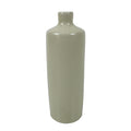 Japanese Porcelain Flower Vase Vtg Ikebana Kabin Cylindrical Pale Yellow FK219